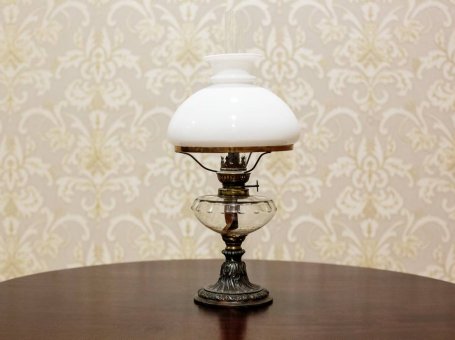 Lampa naftowa z II poł. XIX wieku (ca. 1865 r.)