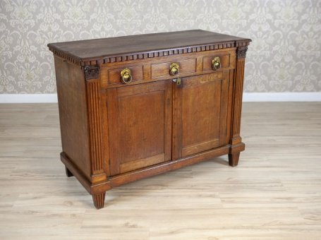 Oak Vanity Commode from the 19th Century