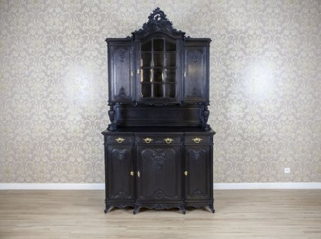 Oak Cabinet in the Rococo Revival Style from the Early 20th Century
