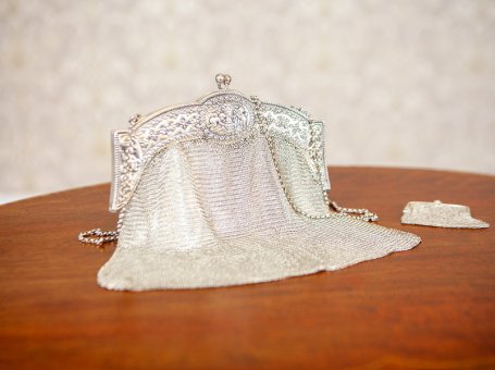 Silver Evening Purse with a Change Purse, Circa 1920