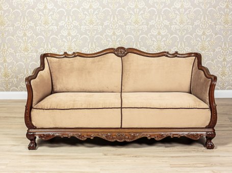 Eklektyczna kanapa z lat 30 -tych XX wieku