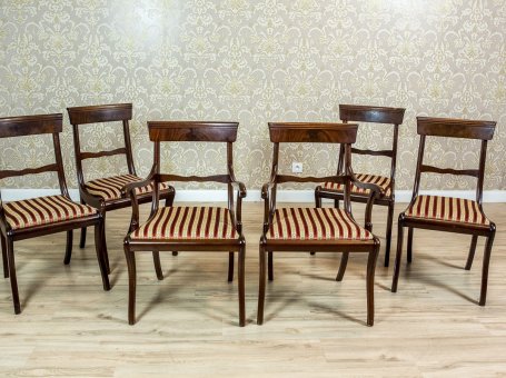 Komplet krzeseł stylizowany na biedermeier